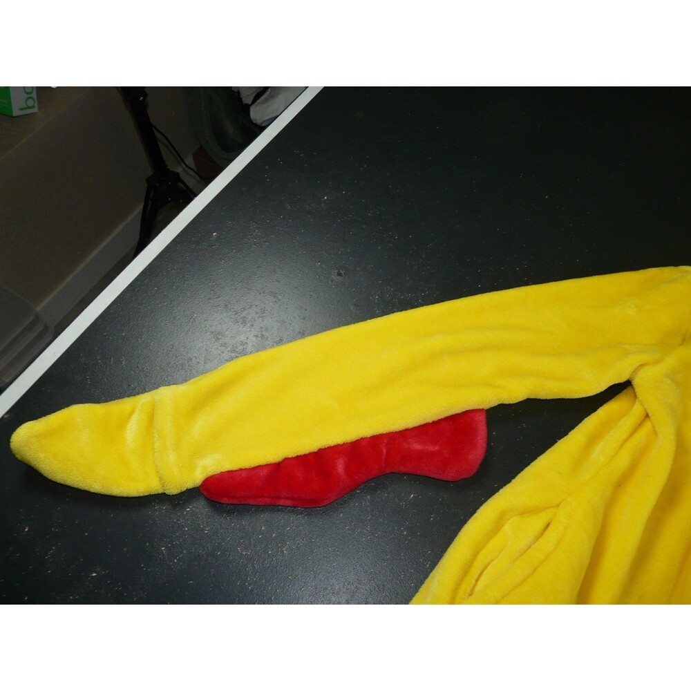 Yellow Red Chicken Unisex Adult Large Animal Cosplay Costume Kigurumi Jumpsuit - Picture 8 of 15